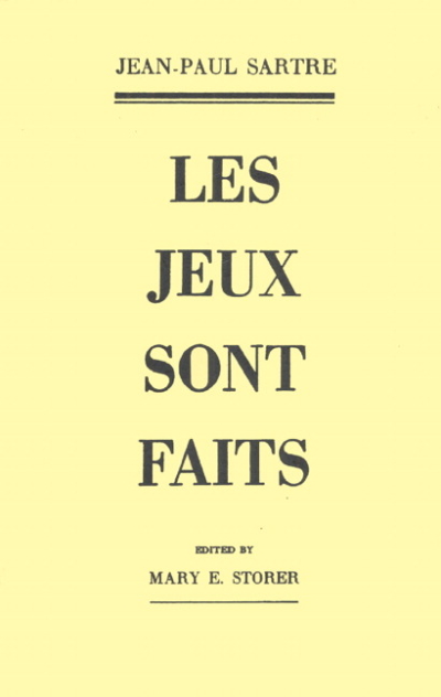 Boekcover Les jeux sont faits