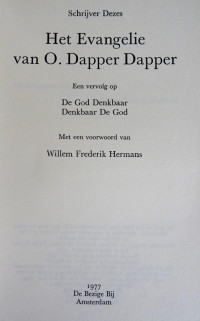 Cover van Het evangelie van O. Dapper Dapper